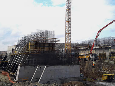 Белопорожские ГЭС, строительство гидротехнических сооружений